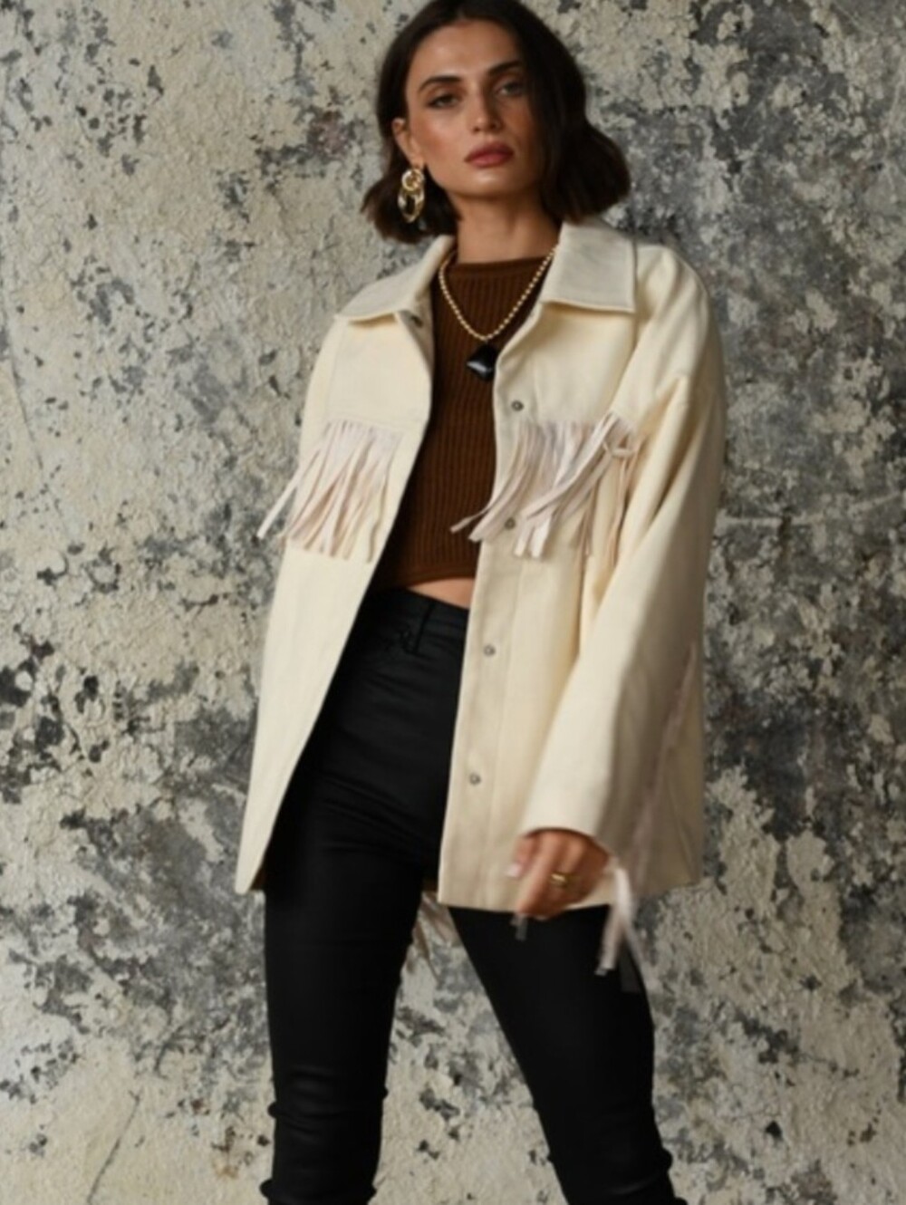 12th Tribe - Piper Bone Fringe Jacket